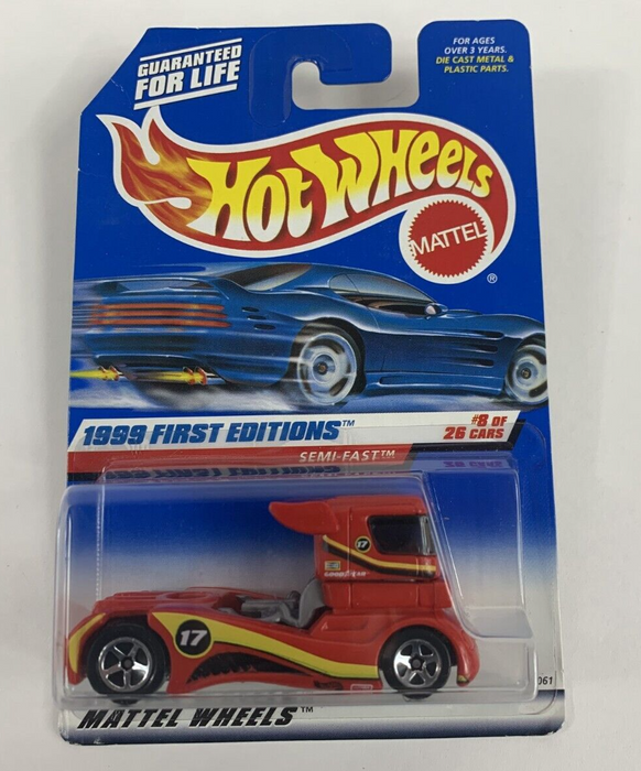1999 First Editions Hot Wheels Diecast Semi-Fast