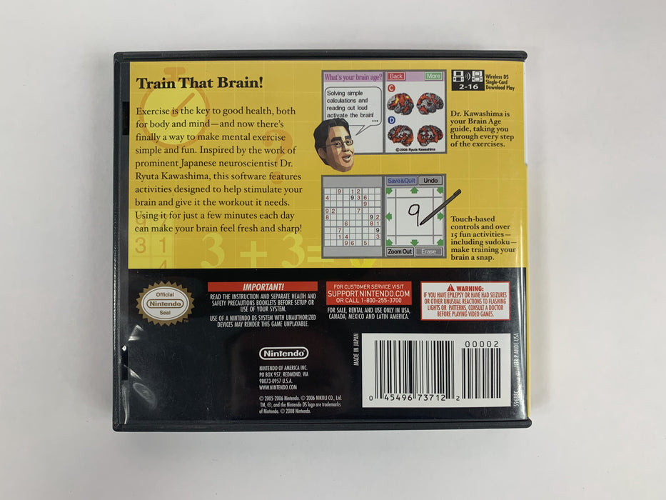 Brain Age: Train Your Brain in Minutes a Day! Nintendo DS